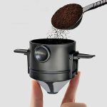 دریپر V60 بدون فیلتر کاغذی، پایه‌دار و توری استیل - تصویر 3