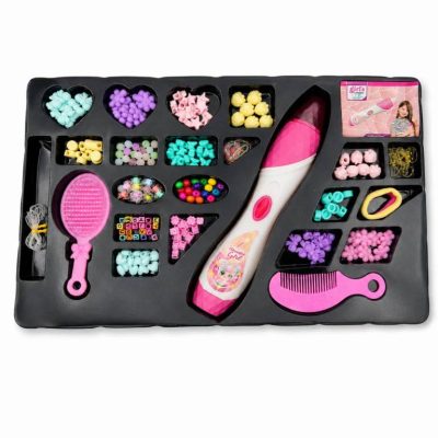 ست بافت مو و دستبند ساز دخترانه 3در1 Hair Beader